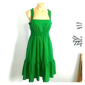 Meave Anthropologie green dress